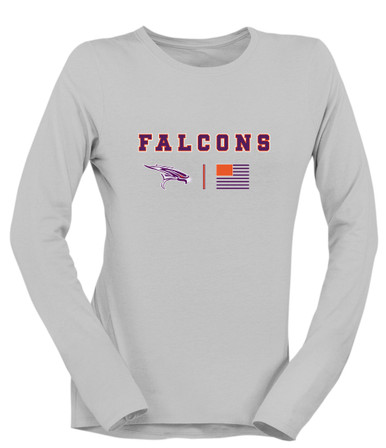 Eastlake Falcons Team Colors Flag Women's LS T-Shirt