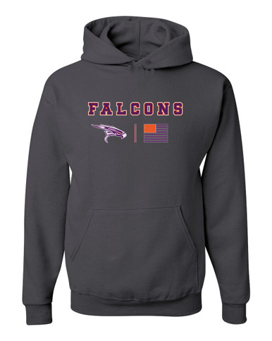 Eastlake Falcons Team Colors Flag Men's Premium Hoodie