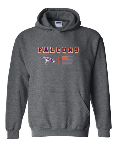 Eastlake Falcons Team Colors Flag Men's Hoodie