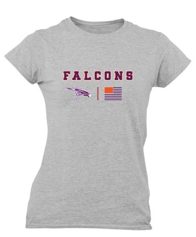 Eastlake Falcons Team Colors Flag Women's SS T-Shirt