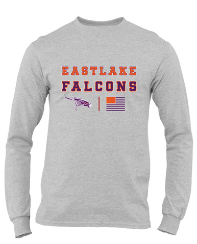 Eastlake Falcons Spirit Flag Men's Premium LS T-Shirt