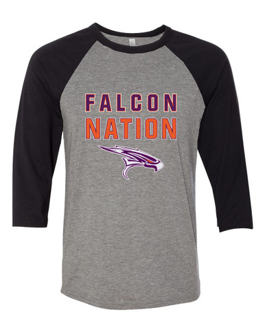 Eastlake Falcons Nation #2 Women's Baseball T-Shirt