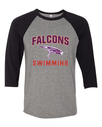 Eastlake Falcons Swimming Women's Baseball T-Shirt