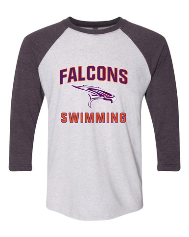 Eastlake Falcons Swimming Men's Baseball T-Shirt