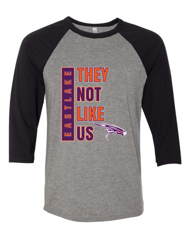 Eastlake Falcons They Not Like Us #1 Women's Baseball T-Shirt
