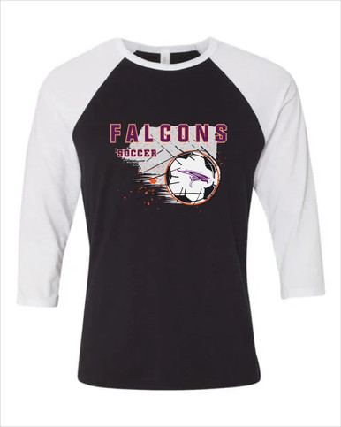 Eastlake Falcons Soccer #2 Women's Baseball T-Shirt