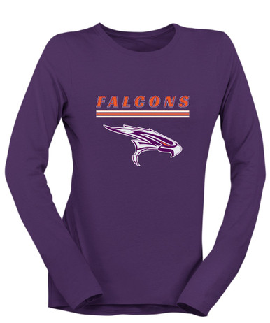 Eastlake Falcons Mascot #8 Women's LS T-Shirt