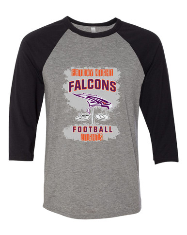 Eastlake Falcons Football #6 Women's Baseball T-Shirt