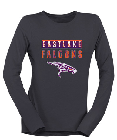 Eastlake Falcons Mascot #9 Women's LS T-Shirt