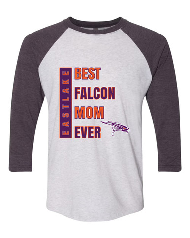 Eastlake Falcons Best Falcon Mom Women's Baseball T-Shirt