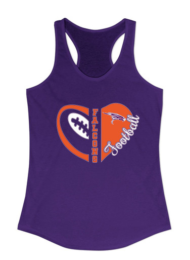 Eastlake Falcons Heart Football Women's Tank Top