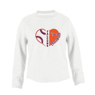 Eastlake Falcons Heart Baseball Women's Sweatshirt