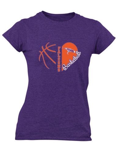 Eastlake Falcons Heart Basketball Women's SS T-Shirt