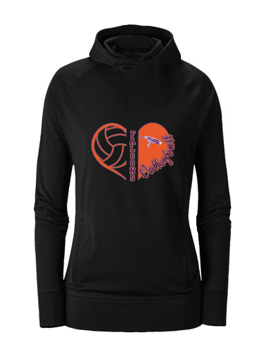 Eastlake Falcons Heart Volleyball Women's Hoodie