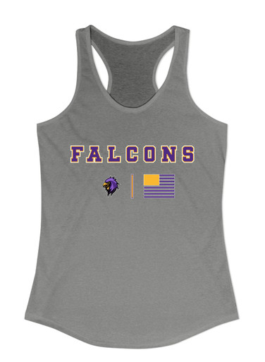 Monroe Falcons Sideview Team Colors Flag Women's Tank Top