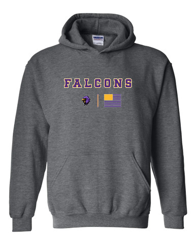 Monroe Falcons Sideview Team Colors Flag Men's Hoodie