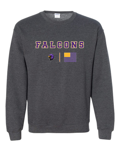 Monroe Falcons Sideview Team Colors Flag Men's Sweatshirt