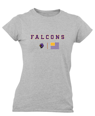 Monroe Falcons Sideview Team Colors Flag Women's Premium SS T-Shirt