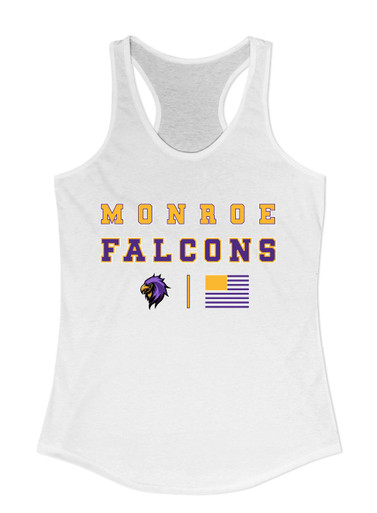 Monroe Falcons Sideview Spirit Flag Women's Tank Top