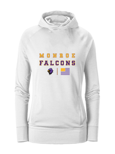 Monroe Falcons Sideview Spirit Flag Women's Hoodie