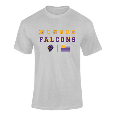 Monroe Falcons Sideview Spirit Flag Men's Premium SS T-Shirt