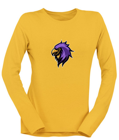 Monroe Falcons Sideview Mascot #1 Women's LS T-Shirt