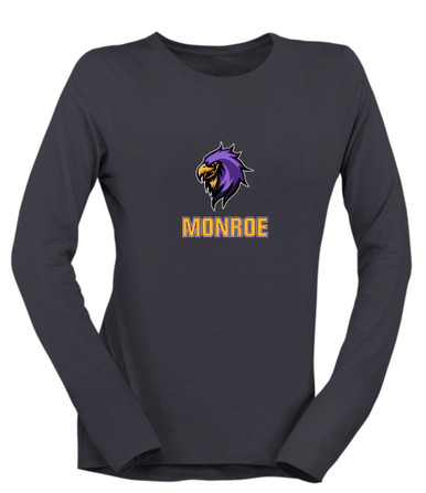 Monroe Falcons Sideview Mascot #2 Women's Premium LS T-Shirt