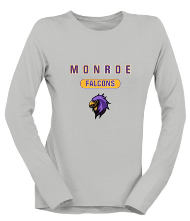 Monroe Falcons Sideview Mascot #3 Women's Premium LS T-Shirt