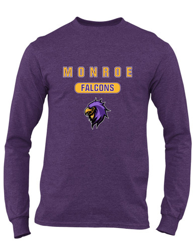 Monroe Falcons Sideview Mascot #3 Men's LS T-Shirt