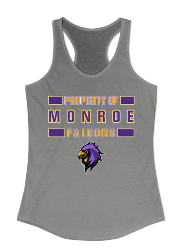 Monroe Falcons Sideview Property Of Women's Tank Top