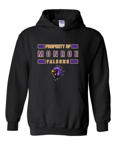 Monroe Falcons Sideview Property Of Men's Hoodie