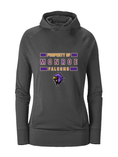 Monroe Falcons Sideview Property Of Women's Hoodie