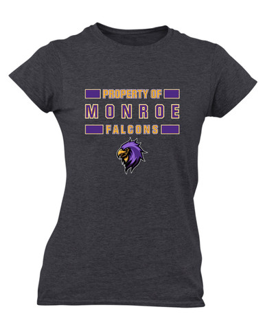 Monroe Falcons Sideview Property Of Women's Premium SS T-Shirt
