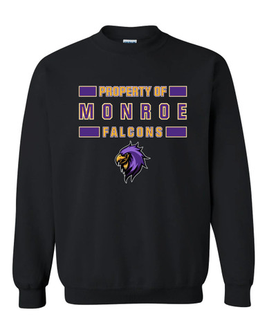 Monroe Falcons Sideview Property Of Men's Sweatshirt