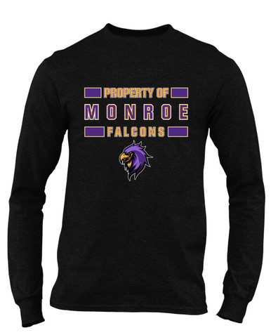 Monroe Falcons Sideview Property Of Men's LS T-Shirt