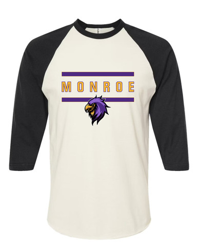 Monroe Falcons Sideview Mascot #4 Men's Baseball T-Shirt