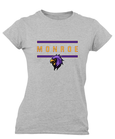 Monroe Falcons Sideview Mascot #4 Women's Premium SS T-Shirt