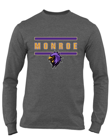 Monroe Falcons Sideview Mascot #4 Men's LS T-Shirt