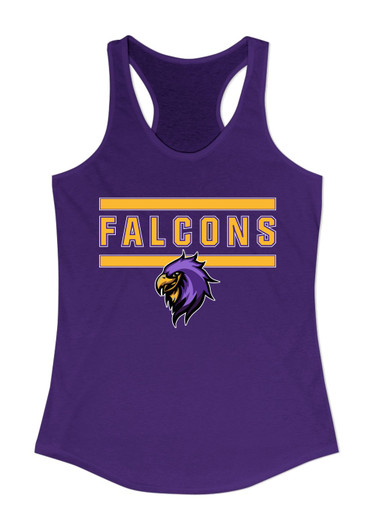 Monroe Falcons Sideview Mascot #5 Women's Tank Top