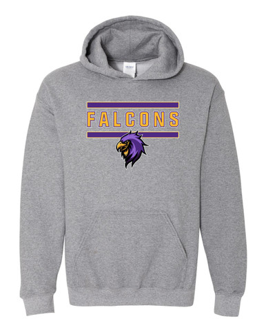 Monroe Falcons Sideview Mascot #5 Men's Hoodie