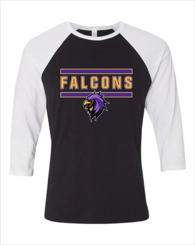 Monroe Falcons Sideview Mascot #5 Men's Baseball T-Shirt