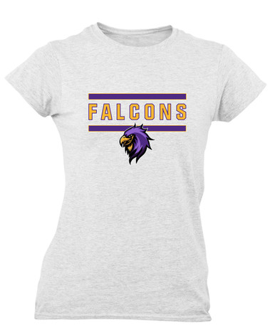 Monroe Falcons Sideview Mascot #5 Women's Premium SS T-Shirt