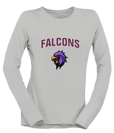 Monroe Falcons Sideview Mascot #6 Women's Premium LS T-Shirt