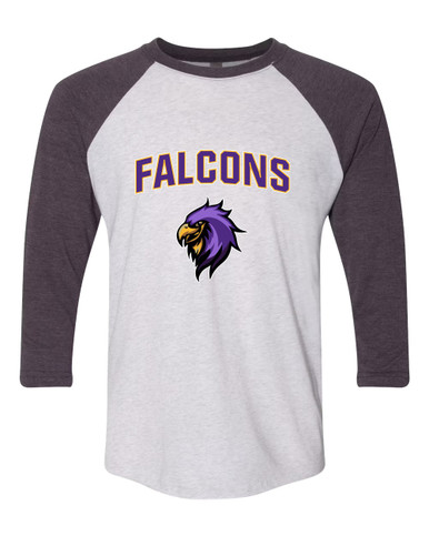 Monroe Falcons Sideview Mascot #6 Men's Baseball T-Shirt