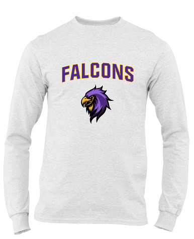 Monroe Falcons Sideview Mascot #6 Men's LS T-Shirt