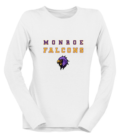 Monroe Falcons Sideview Spirit Women's Premium LS T-Shirt