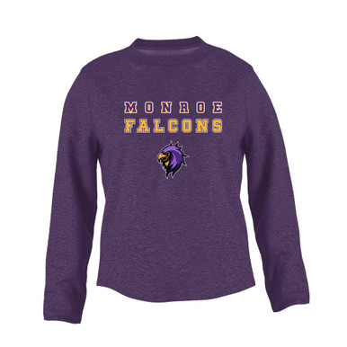 Monroe Falcons Sideview Spirit Women's Sweatshirt