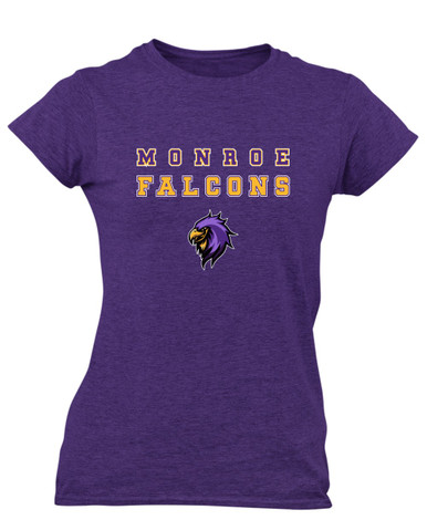 Monroe Falcons Sideview Spirit Women's SS T-Shirt