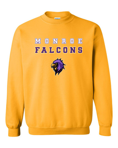 Monroe Falcons Sideview Spirit Men's Sweatshirt