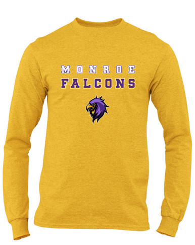 Monroe Falcons Sideview Spirit Men's LS T-Shirt